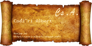 Csóri Albert névjegykártya