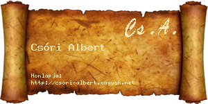 Csóri Albert névjegykártya
